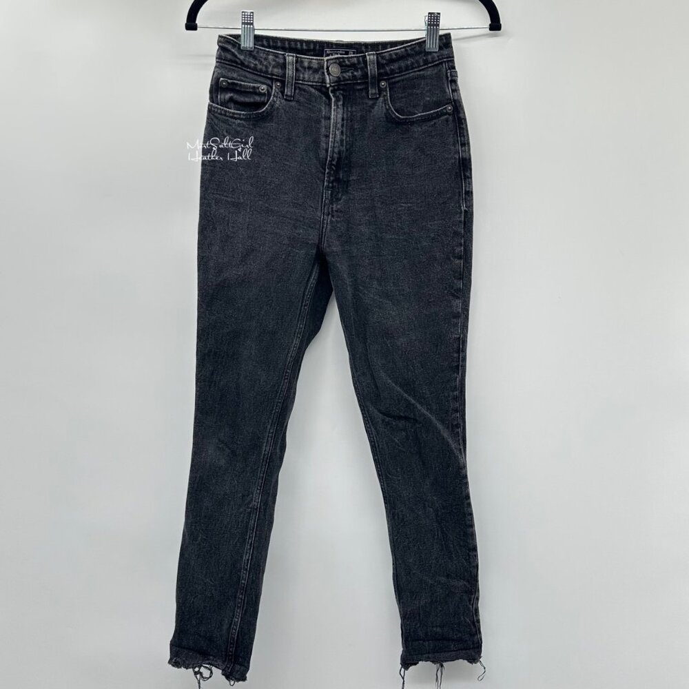 Abercrombie & Fitch Black High-Rise Slim Jeans Size 25